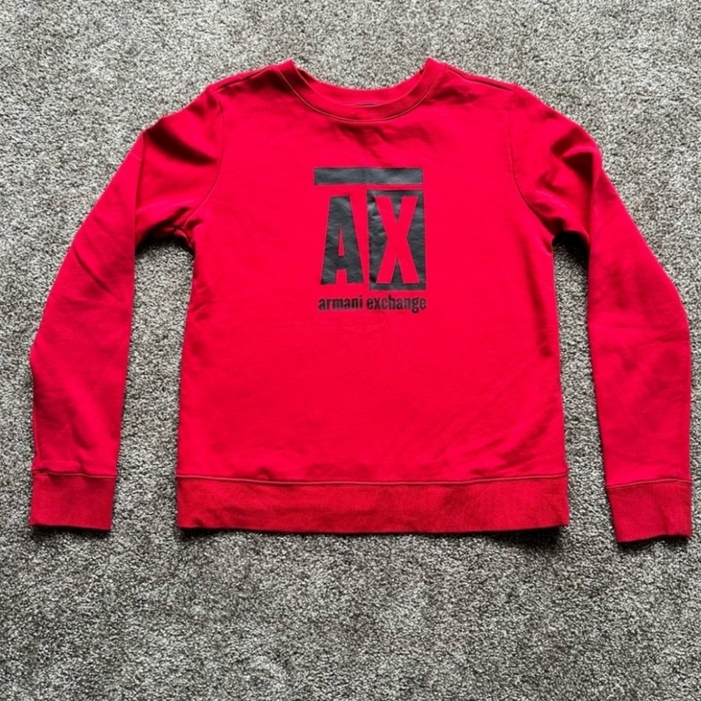 Red Armani Exchange Crewneck sweater